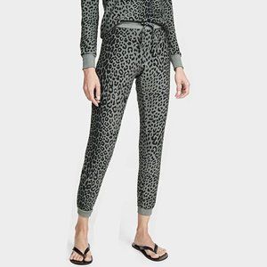 Animal Cheetah Cozy Knit Drawstring Joggers Large